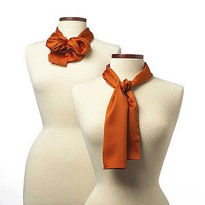 Orange Polyester Satin Scarf - 8"x45"