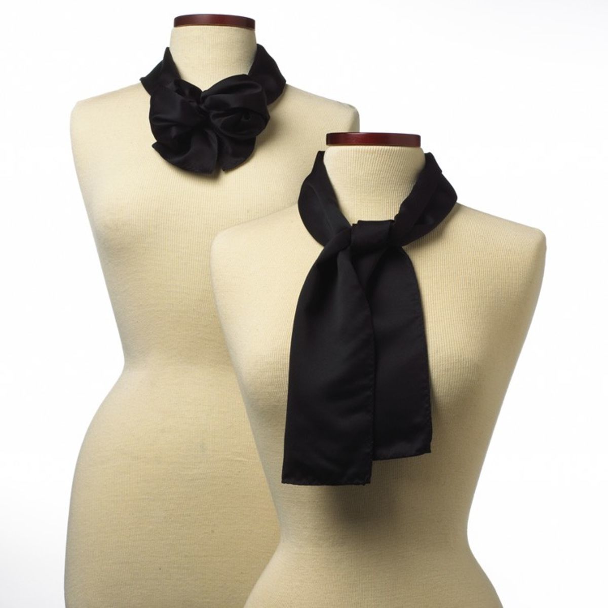 Black Silk 10" x 54" Scarf