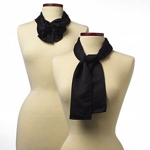 Black Silk 10" x 54" Scarf