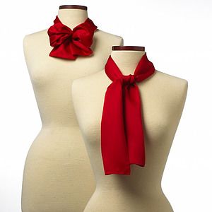 Red Silk 10" x 54" Scarf