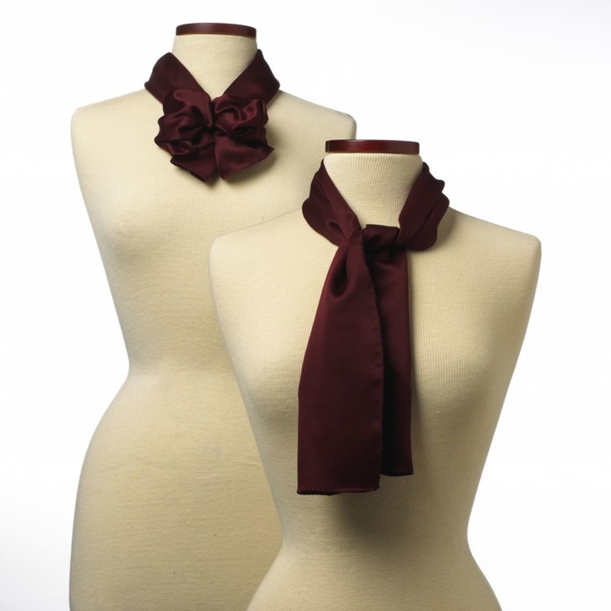 Maroon Silk 10" x 54" Scarf
