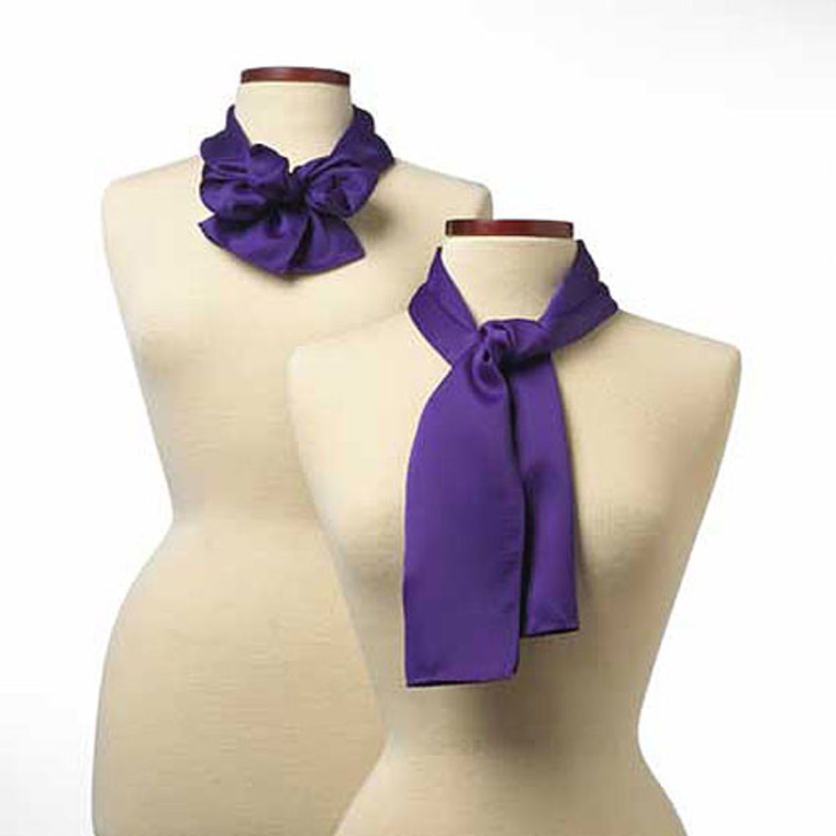 Purple Silk Scarf - 8"x45"