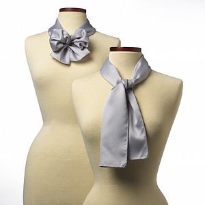 Grey Silk 10" x 54" Scarf