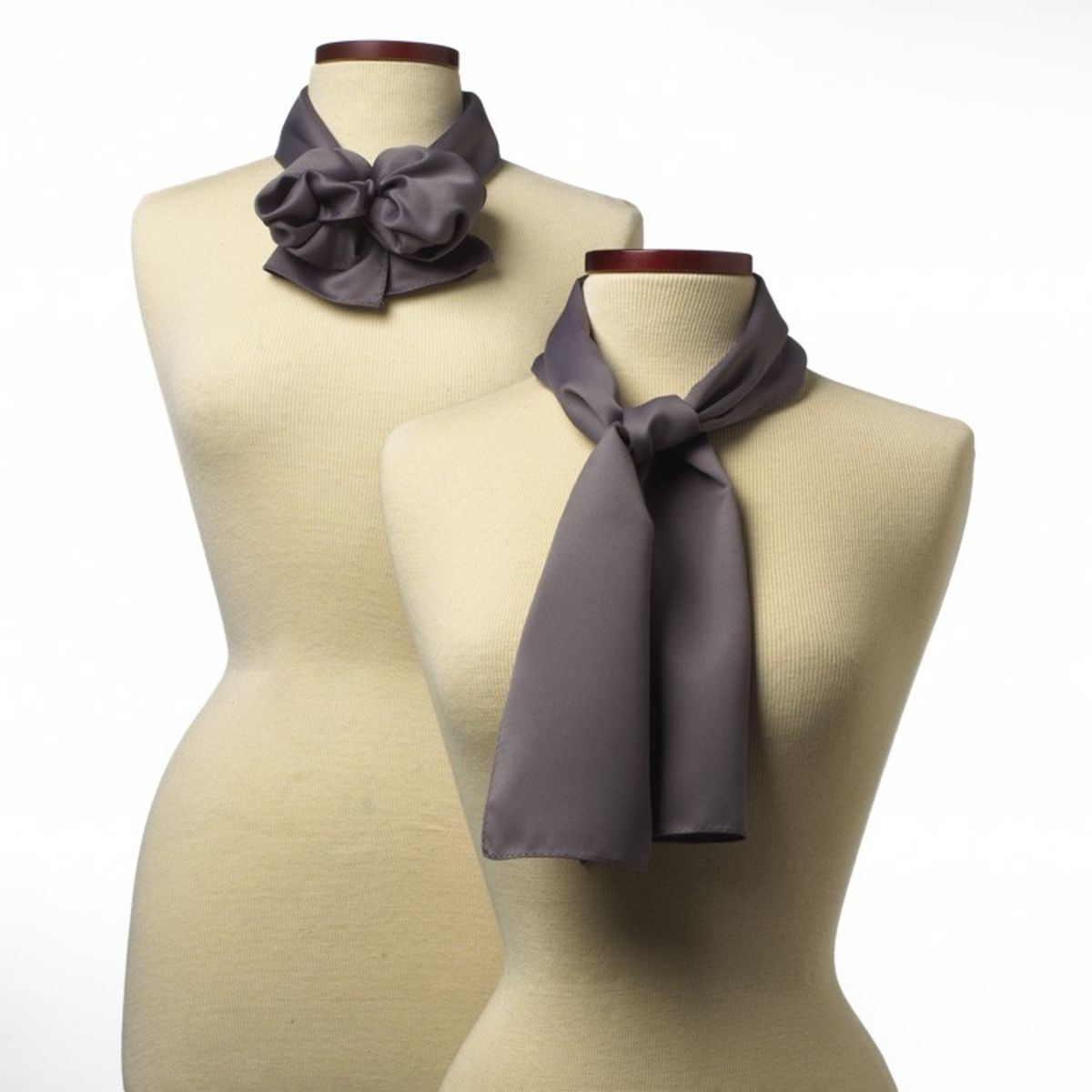 Charcoal Grey Silk 10" x 54" Scarf