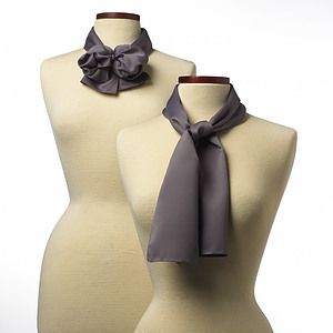 Charcoal Grey Silk 10" x 54" Scarf