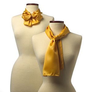 Gold Silk 10" x 54" Scarf