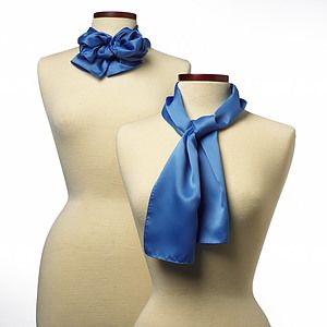 French Blue Silk 10" x 54" Scarf
