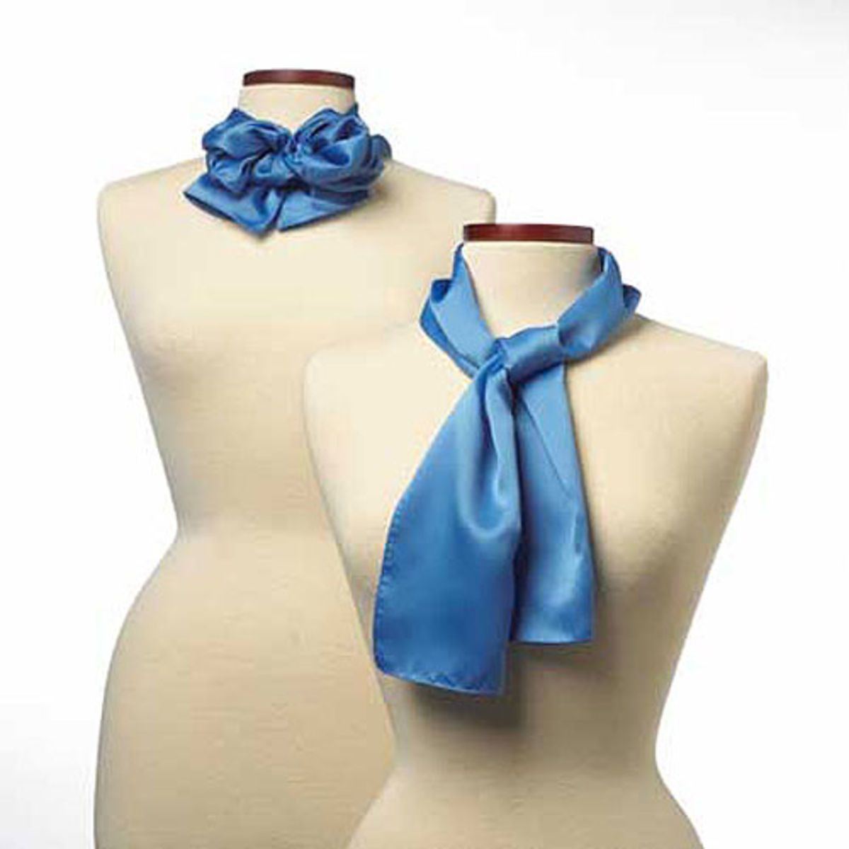 French Blue Silk Scarf - 8"x45"