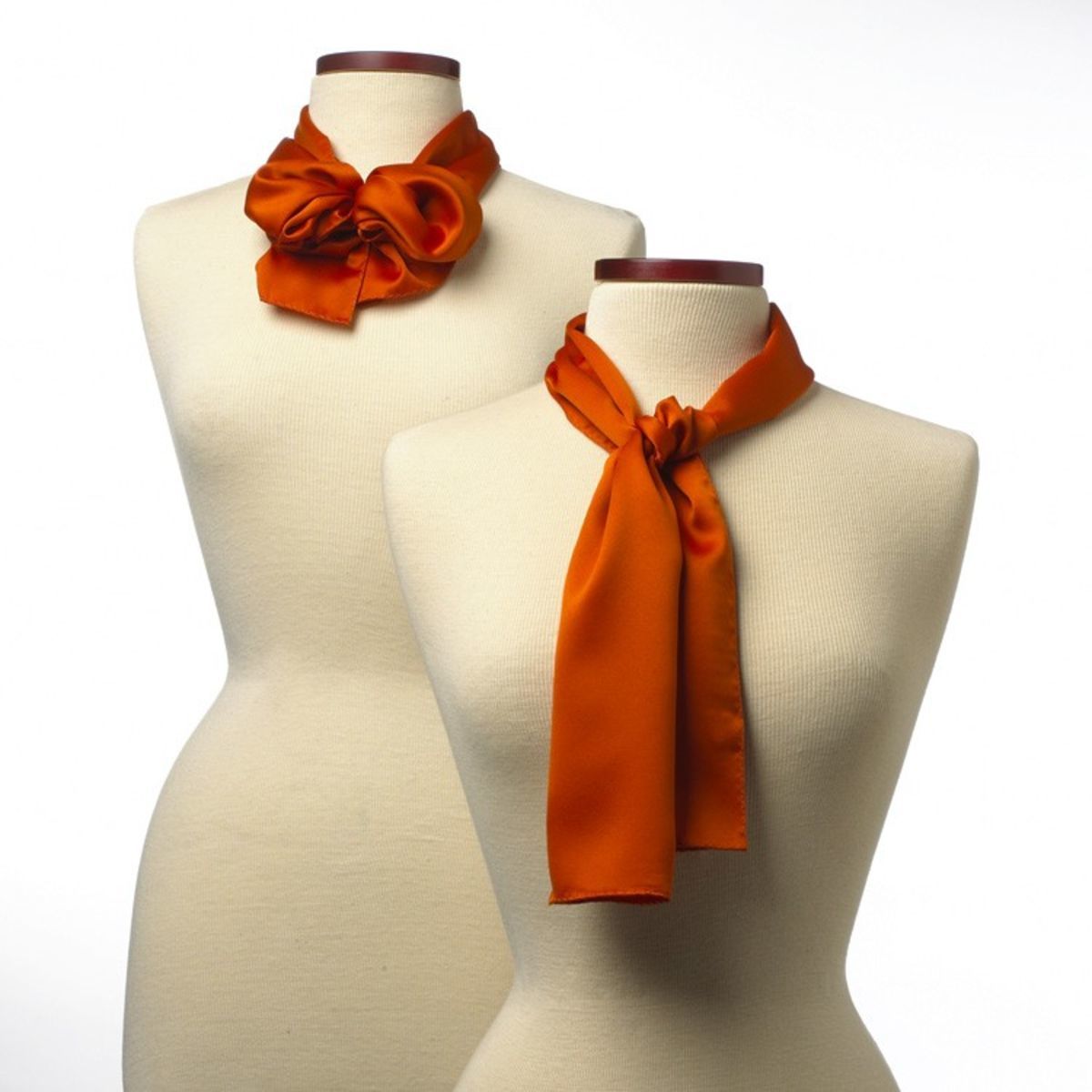 Orange Silk 10" x 54" Scarf
