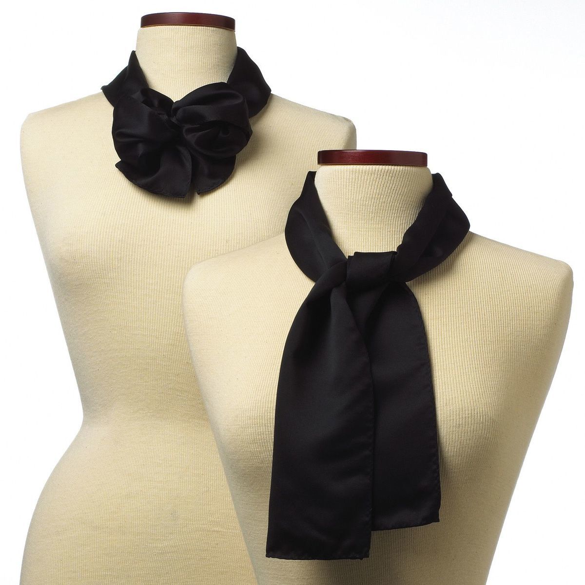 Black Silk Scarf - 10"x54"