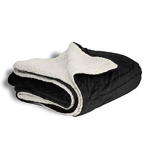 Oversized Sherpa Throw Blanket - Black