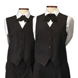Black Polyester Women's Uniform Vest - XL - 52"