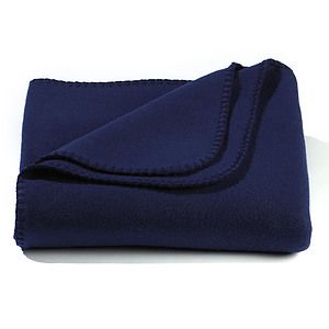 Navy Blue Value Fleece Blanket
