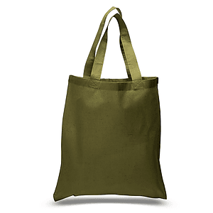 Canvas Slim Tote w/ Webbing Handles