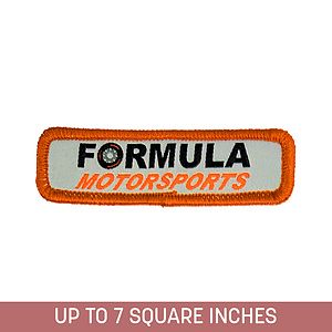 Standard Shape Woven Label Up To 7 Sq. Inches W/ Embroidery Backing And Merrowed Edge (5-Ply)
