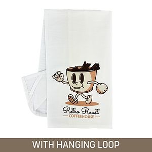 Full Color Rectangle Cotton Tea Towel w/ Hanging Loop