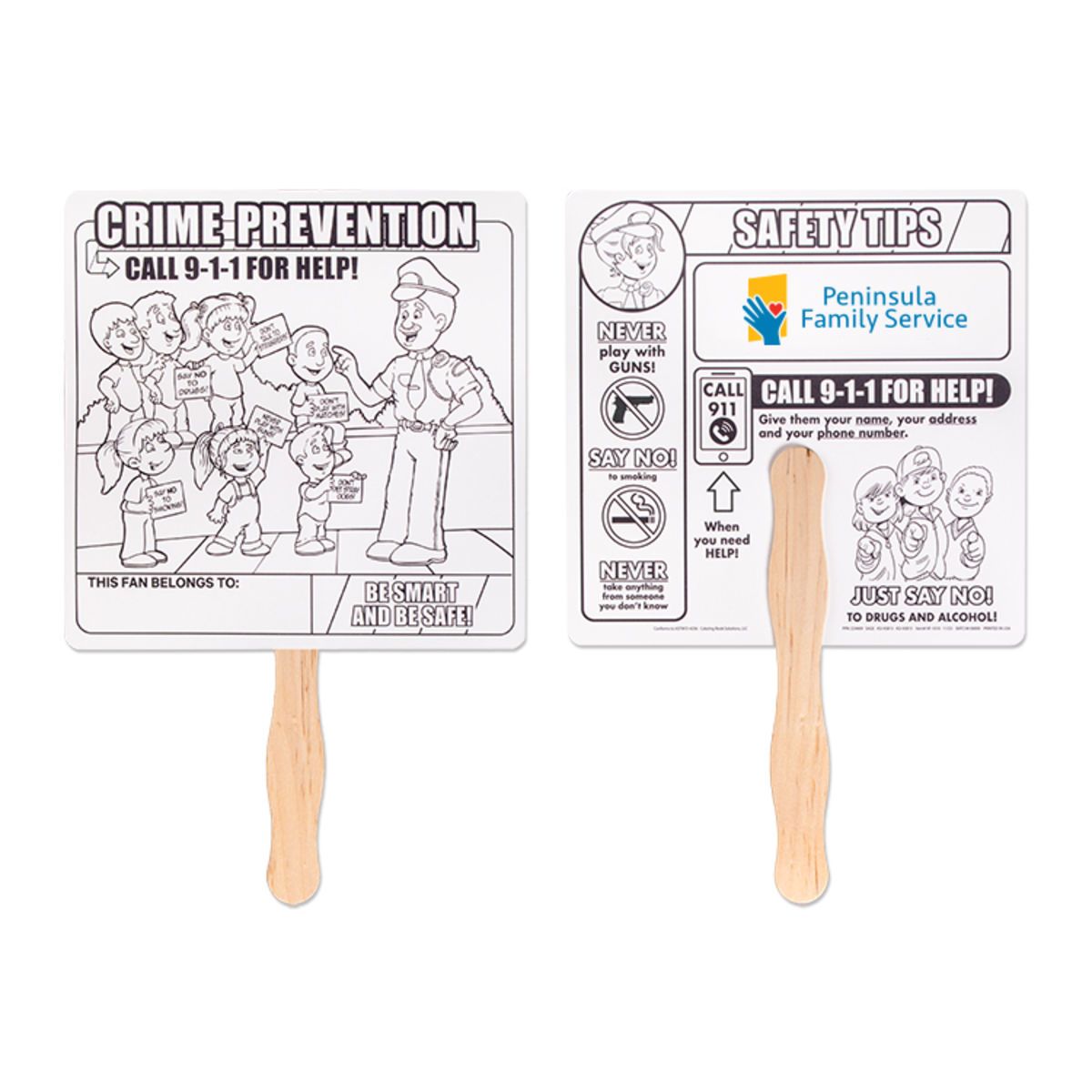 Crime Prevention Hand Fan