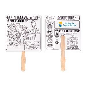 Crime Prevention Hand Fan