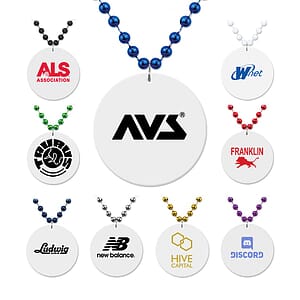 Medallion Bead Necklace w/White Medallion