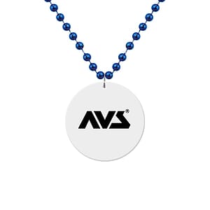 Medallion Bead Necklace w/White Medallion