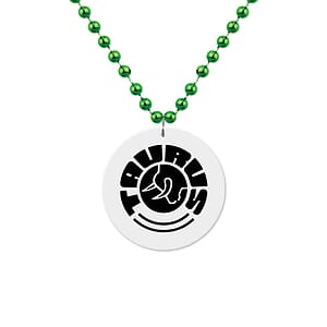 Medallion Bead Necklace w/White Medallion
