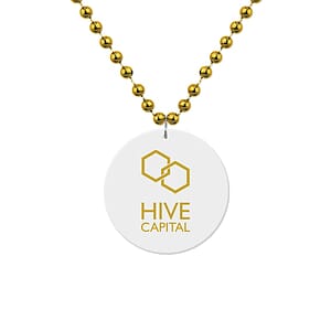 Medallion Bead Necklace w/White Medallion