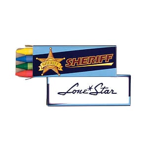 4 Pack Sheriff Crayons