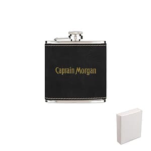 Leatherette Wrapped 6 Oz. Stainless Steel Hip Flask