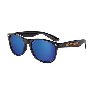 Iconic Black Frame Mirror Lens Sunglasses