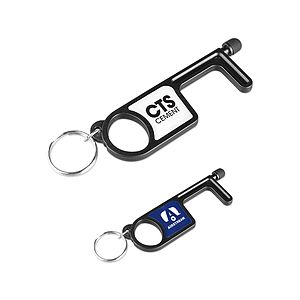 No Touch Tool with Key Ring and Stylus