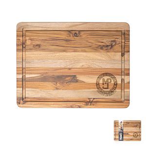 16" X 12" Teak Wood Cutting Board with Juice Groove