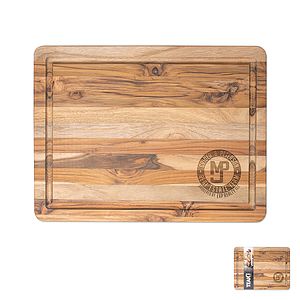 16" X 12" Teak Wood Cutting Board with Juice Groove