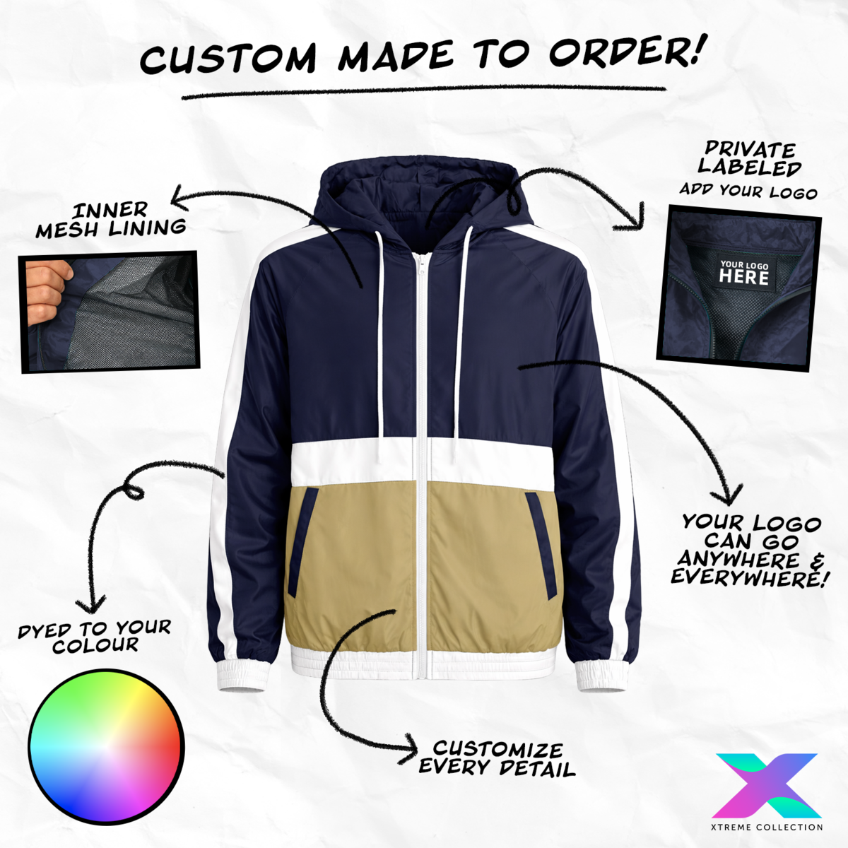 Unisex Northline Custom Windbreaker