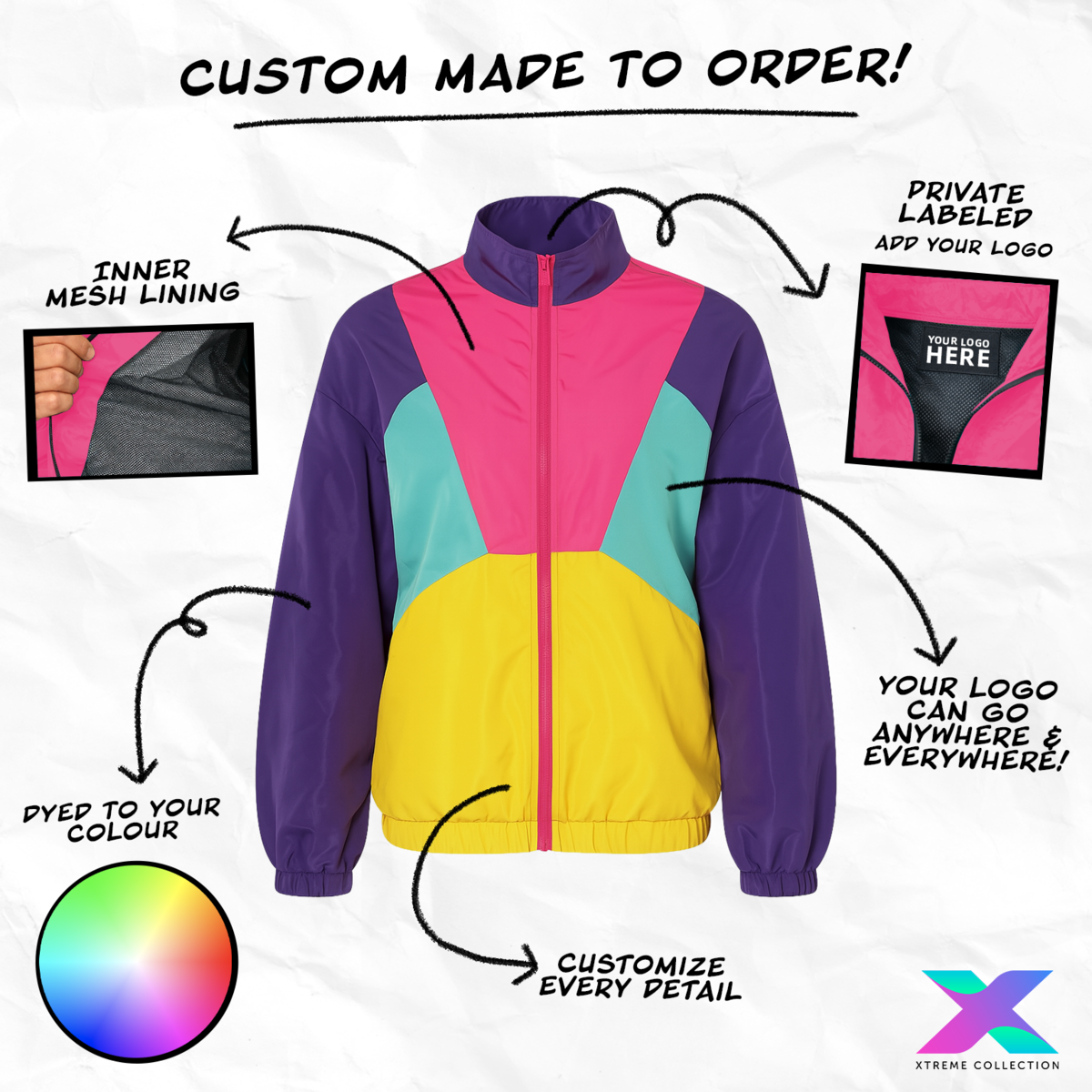 Unisex Retronic Custom Windbreaker