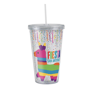 16 Oz. X-Spree Tumbler w/Straw