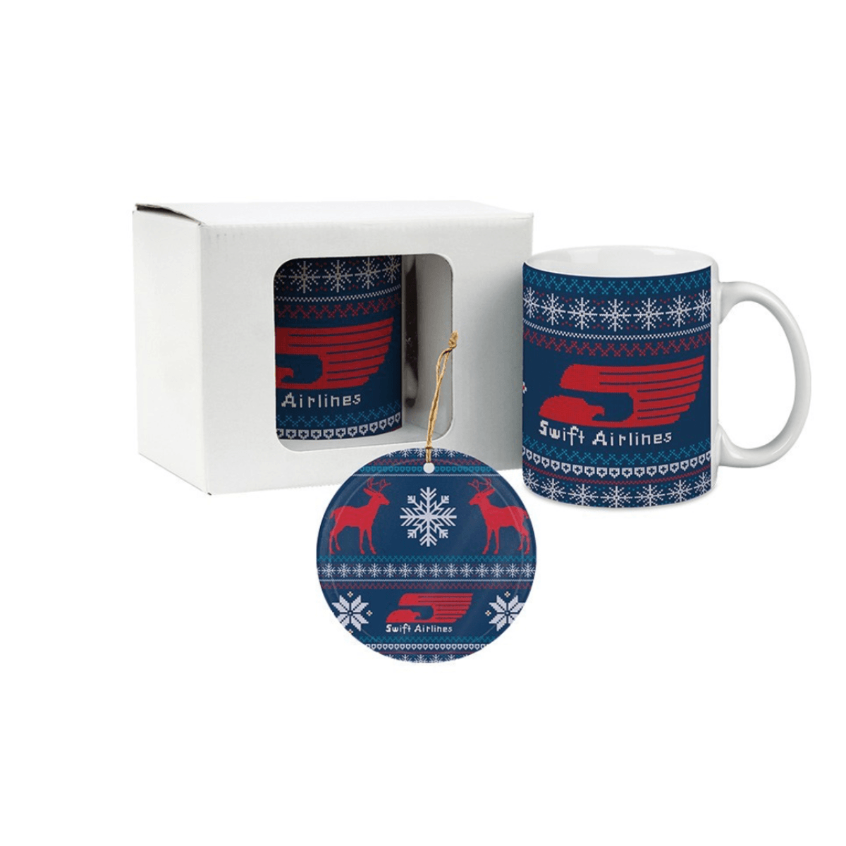 11 Oz. Classic White Mug & Ornament Gift Set