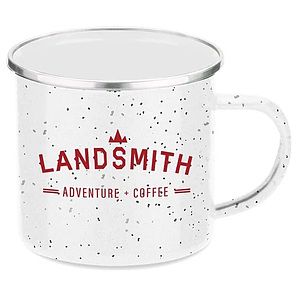 16 Oz. Metal Cowboy Camp Mug w/Stainless Steel Rim