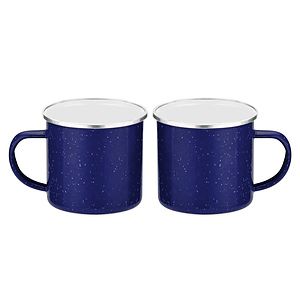 16 Oz. Metal Cowboy Camp Mug w/Stainless Steel Rim