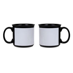 15oz Campy Black Ceramic Mug