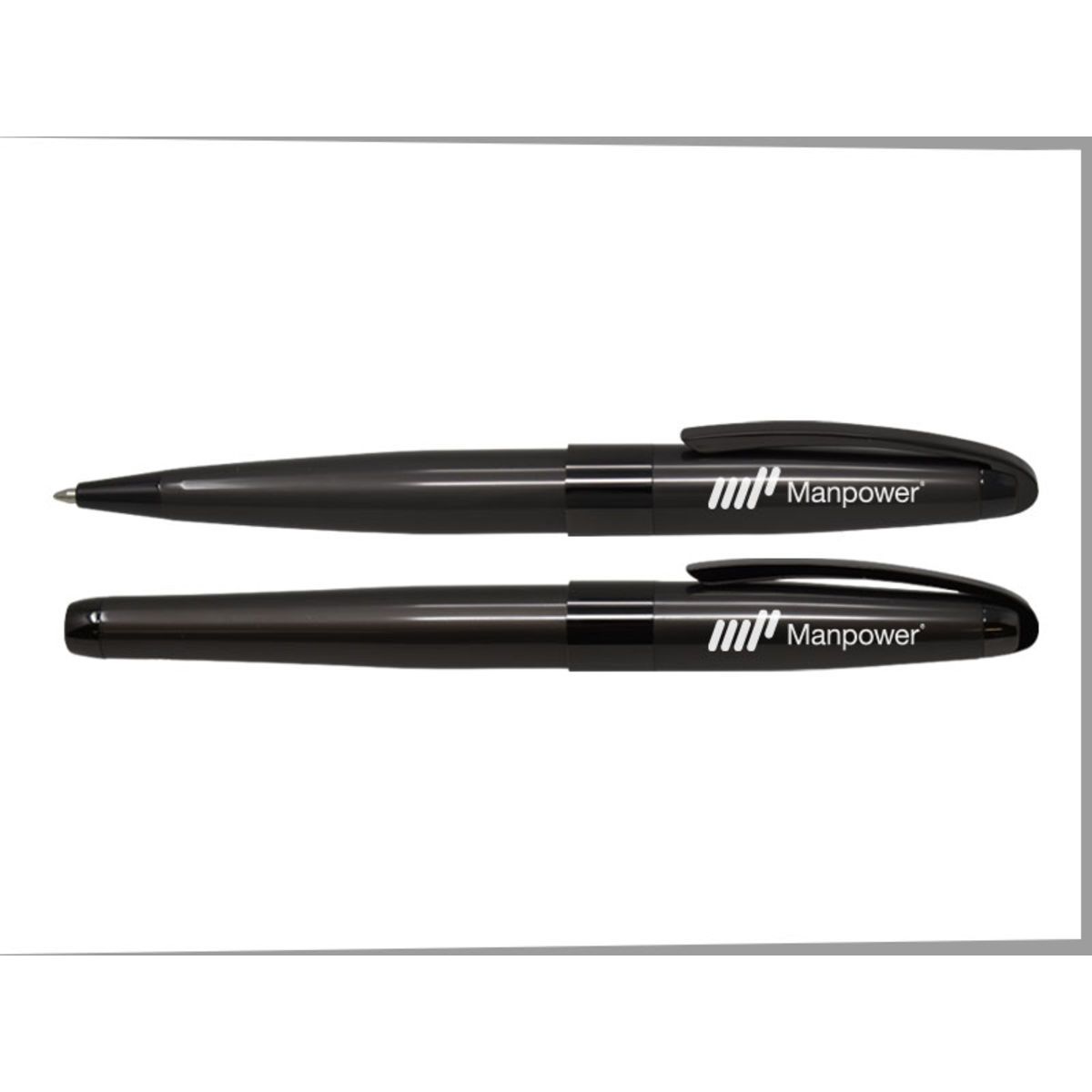 Gunmetal Ballpoint/Rollerball Pen Set