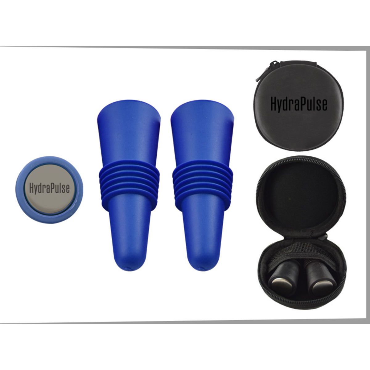 Colorful Wine Stopper Set Black Case