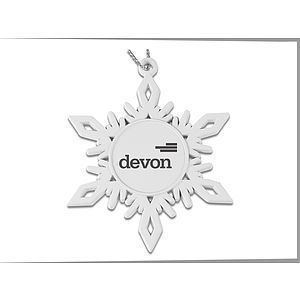 Pewter Finish Snowflake Ornament