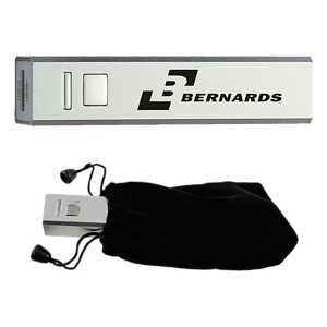 2600 mAh Power Bank with Velvet Pouch