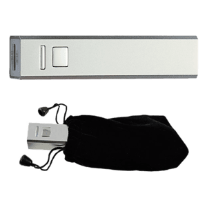 2600 mAh Power Bank with Velvet Pouch
