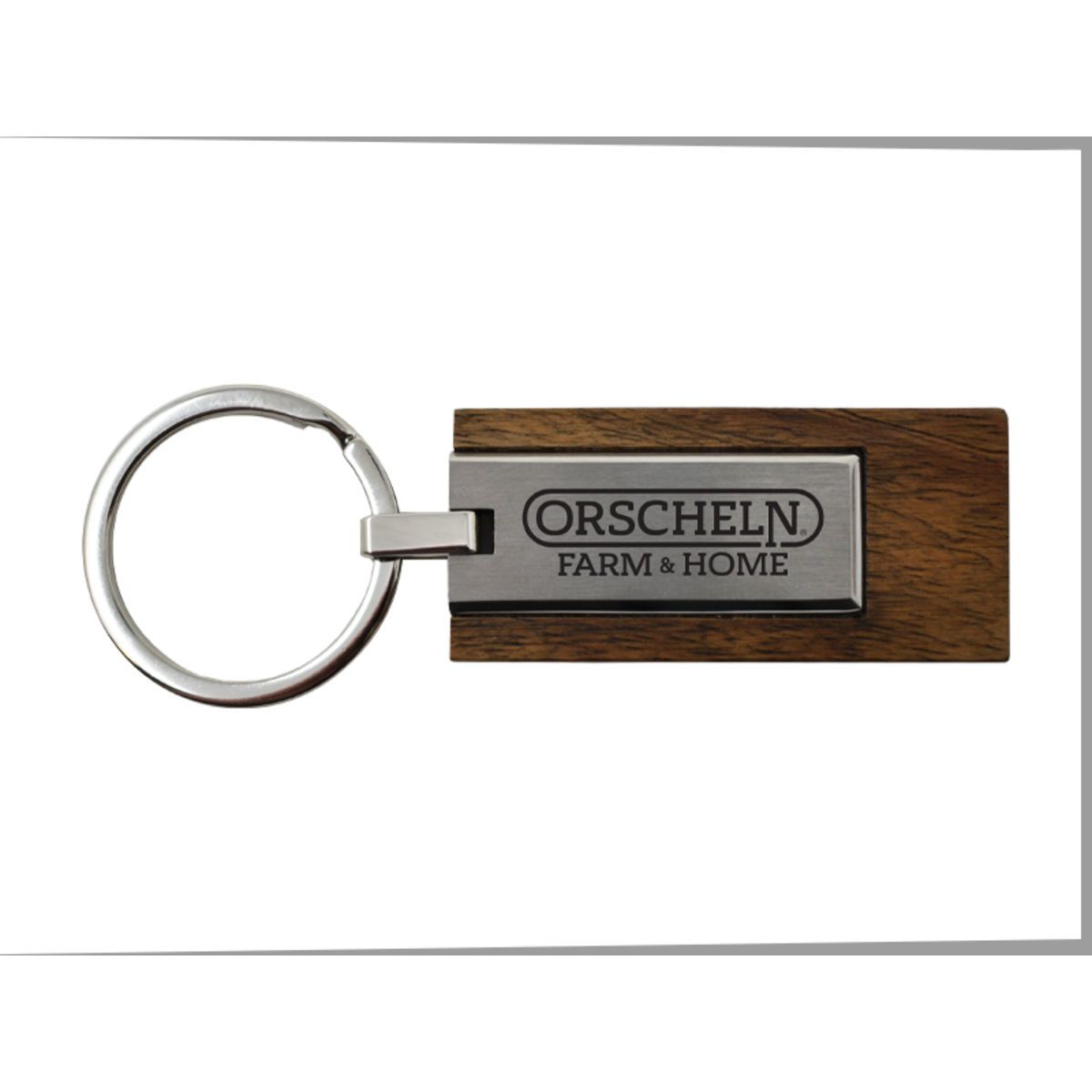 Wood  Metal Key Tag