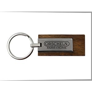 Wood  Metal Key Tag