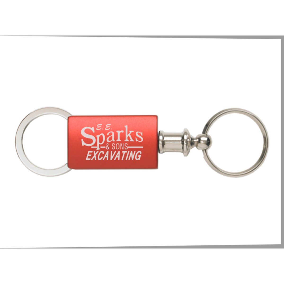 Brushed Zinc Colored Valet Key Tag