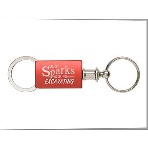 Brushed Zinc Colored Valet Key Tag
