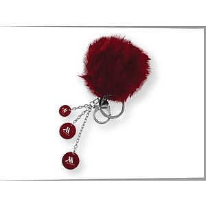 Plush Color Puff Key Chain