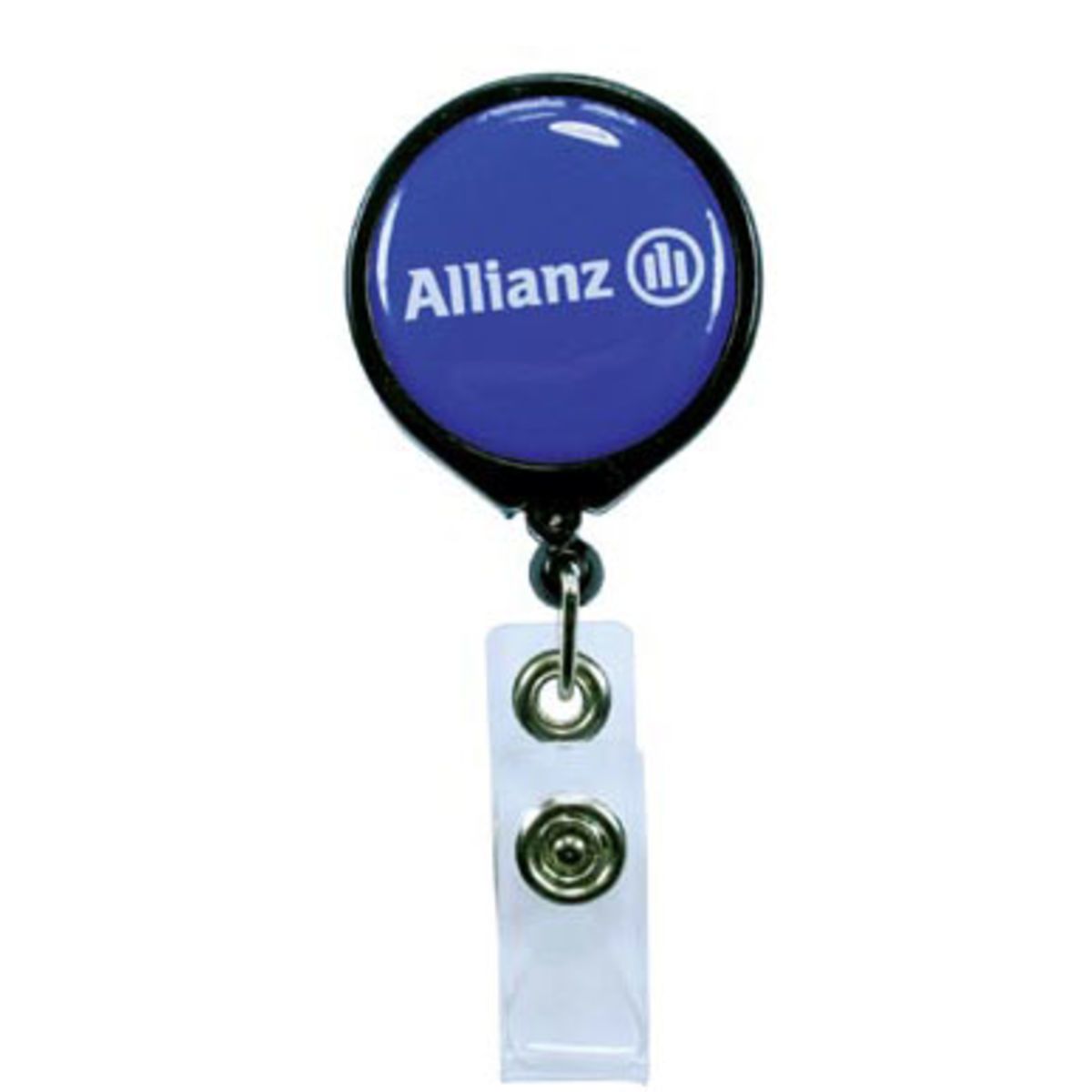 Pull Reel / Badge Reel with Belt Clip and 1-3/16" diameter round imprint